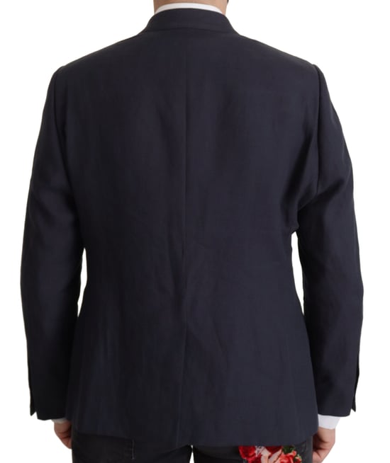Dolce & Gabbana Dunkelblau ALTA SARTORIA Jacke Mantel Herren Blazer - Image 4