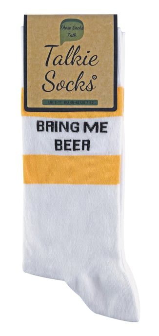 TALKIE SOCKS - Unisex Baumwolle Neuheit Bring Me Beer & Vodka Socken - Image 2