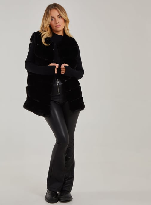 Pelted Faux Fur Gilet
