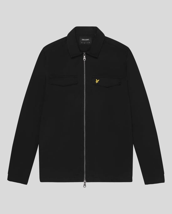 Mens Cotton Overshirt in Black