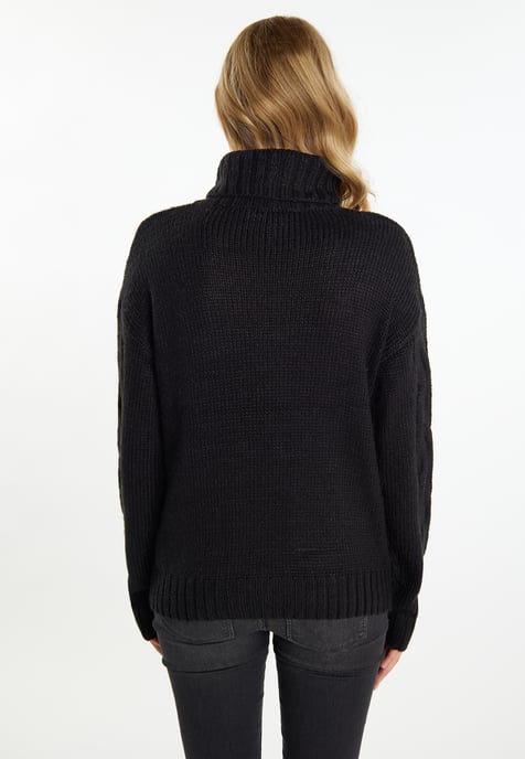 Mymo Strickpullover Damen schwarz - Image 4