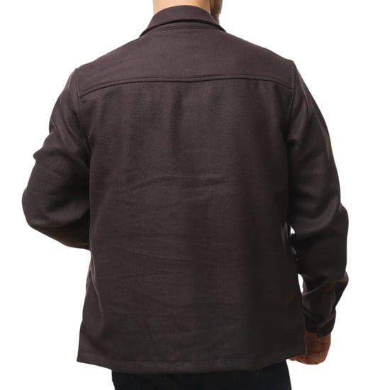 Lyle & Scott Plain Sediment Brown Overshirt-Jacke - Image 2