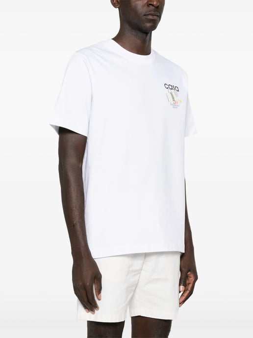 Casablanca Equipment Sportliches Baumwoll-T-Shirt in Weiß - Image 3