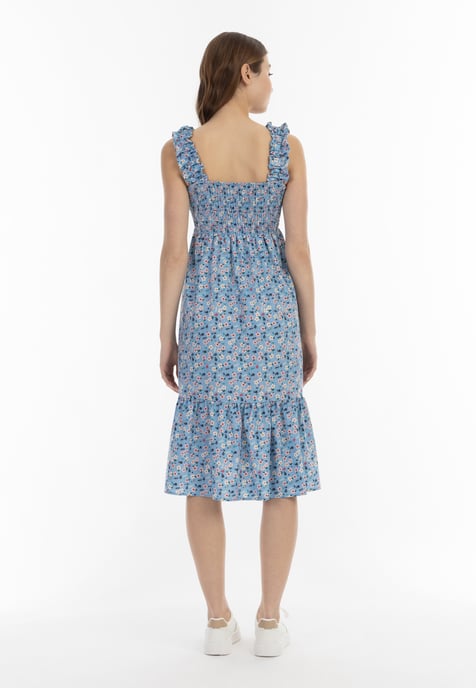Mymo Midikleid Damen Blau Mehrfarbig - Image 3