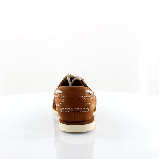 Timberland Amherst Classic 2 Eye Brown Leather Lace Up Womens Boat Shoes 8247R