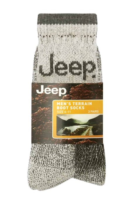 Herren 3 Paar Jeep Terrain Cushion Sole Wandern Wandern Arbeit Socken - Image 2