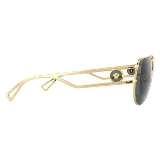 Versace Aviator Unisex-Sonnenbrille Gold Grau - Image 4