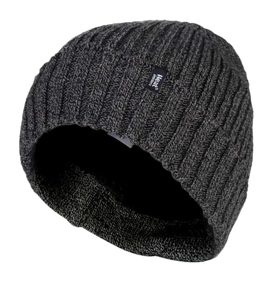 Herren 3,6 tog Fleece gefüttert Thermal Turn Over Manschette Winter Beanie Hut - Image 1