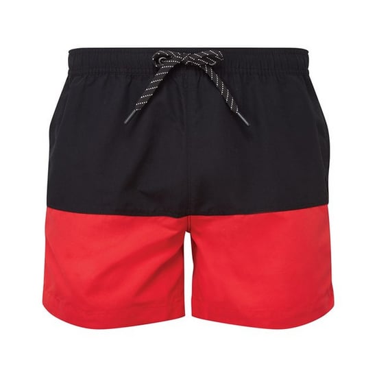 Asquith & Fox - Badeshorts für Herren (Schwarz/Rot) - Image 1