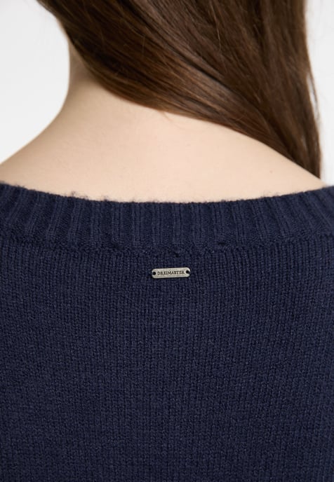 Dreimaster Strickjacke mit Stickerei Damen Marine - Image 2