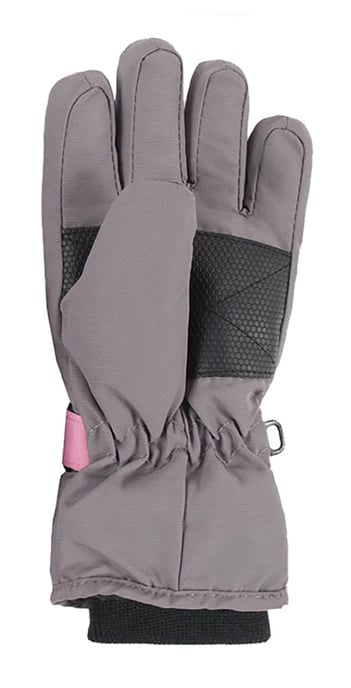 Heat Holders Kinder Jungen Mädchen wasserdichte, mit Fleece gefütterte Winter-Thermo-Skihandschuhe, Rosa/Grau - Image 2