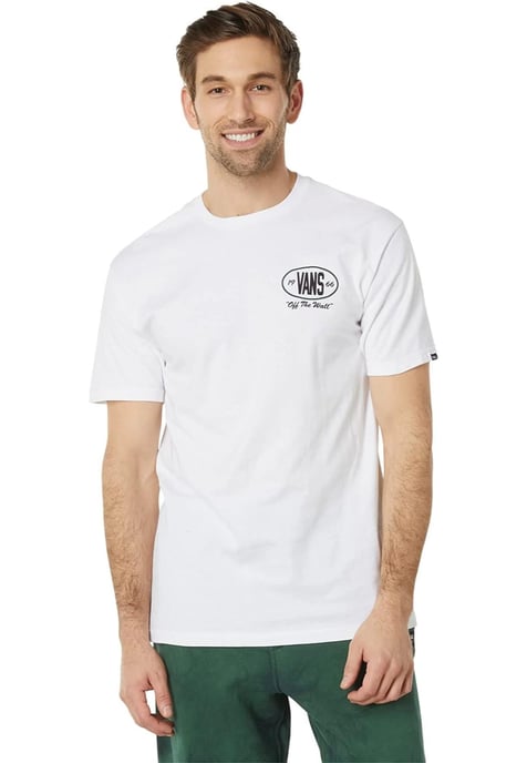 Vans Herren Team Player Checkerboard T-Shirt in Weiß - Image 1