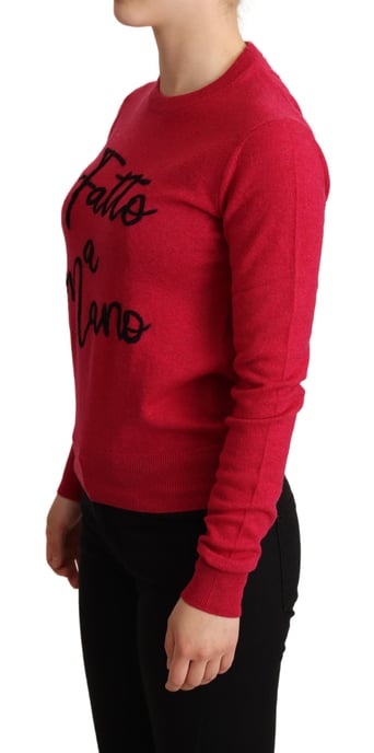 Dolce & Gabbana Pull en laine et cachemire brodé rose pour femme - Image 2