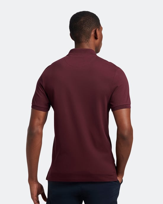 Lyle & Scott Plain Polo Shirt in Burgundy