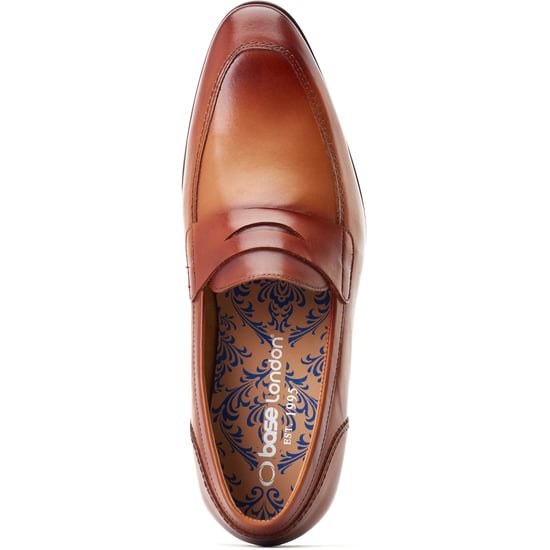 Base London Bruno Herren Mokassins aus gebranntem Tan-Leder - Image 4