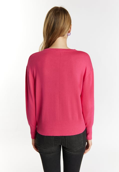 Mymo Strickpullover Damen Rosa - Image 4