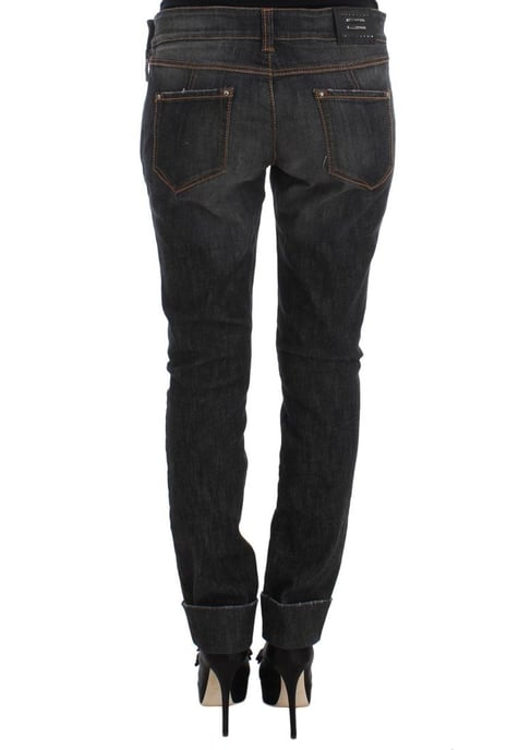 Ermanno Scervino Damen Graue Baumwoll Slim Fit Denim Jeans - Image 3
