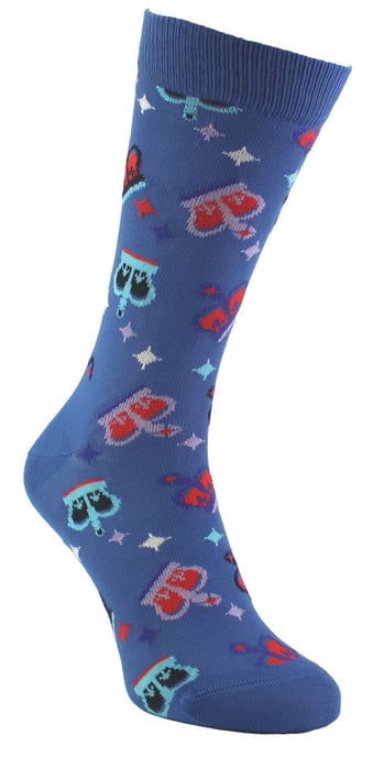 Baumwollkrone Design Unisex Socken - Blau - Image 2