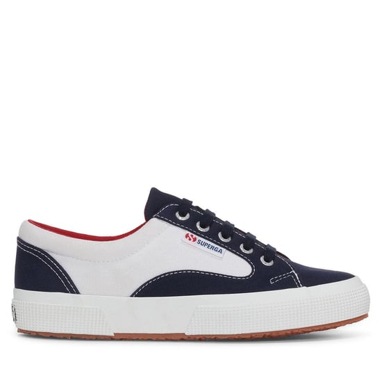 Superga - Herren/Damen Unisex Sneaker "2750 Blocks" (Weiß/Marineblau/Rot) - Image 1