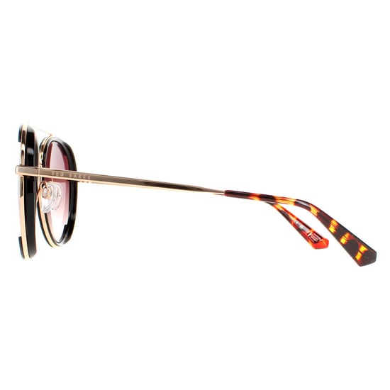 Ted Baker Aviator Womens Black Gold Brown Gradient TB1638 Gaia