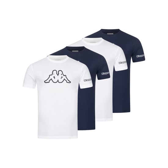 Kappa 4-Pack T-Shirt LOGO in Blue/White