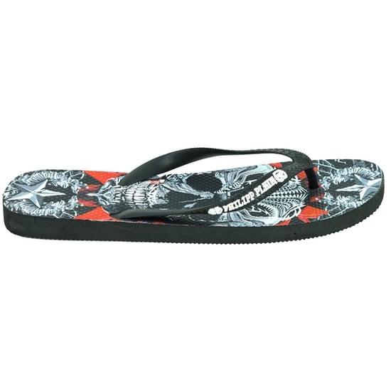 Philipp Plein Totenkopf Schwarze Flip Flops - Image 1