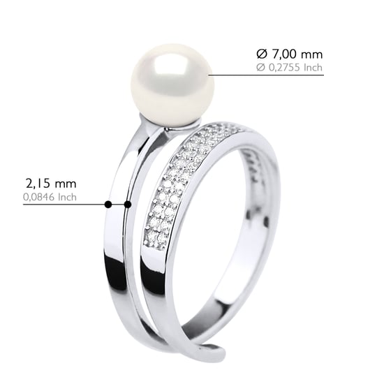 Ringschmuck - Echte Süßwasser-Zuchtperle, rund 8-9 mm - Image 2