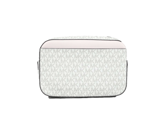 Michael Kors Damen Jet Set Item Große Ost-West Signatur Leder Reißverschluss Ketten Umhängetasche (Vanilla PVC/Puderrosé) - Image 2