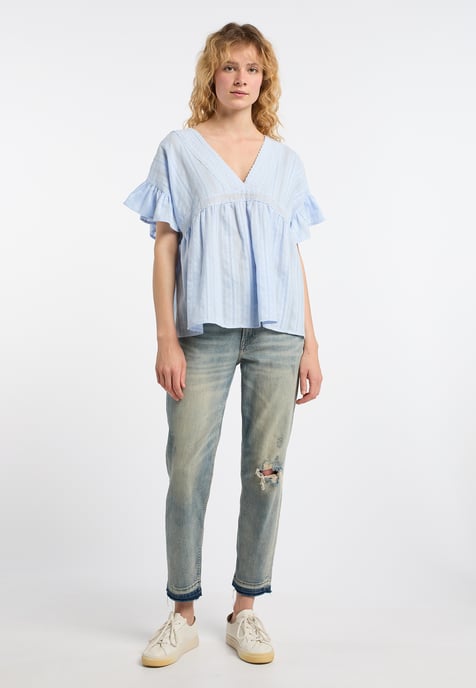Dreimaster Tunika Damen hellblau - Image 2