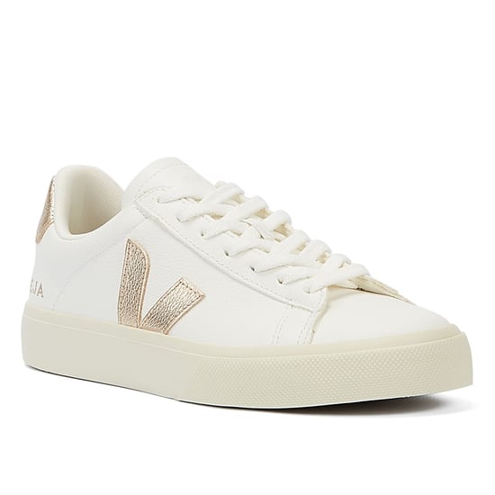 Veja Campo Platine Damen Weiß/Gold Turnschuhe - Image 2