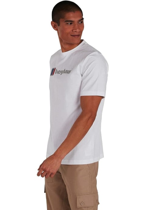 Berghaus Herren Bio-T-Shirt mit großem Logo in Weiß - Image 3