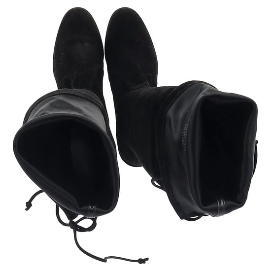 Stuart Weitzman Tieland 85 Overknee-Stiefel aus schwarzem Wildleder - Image 5