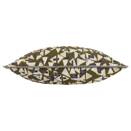 Hoem City Geometric Piped Feather Filled Cushion