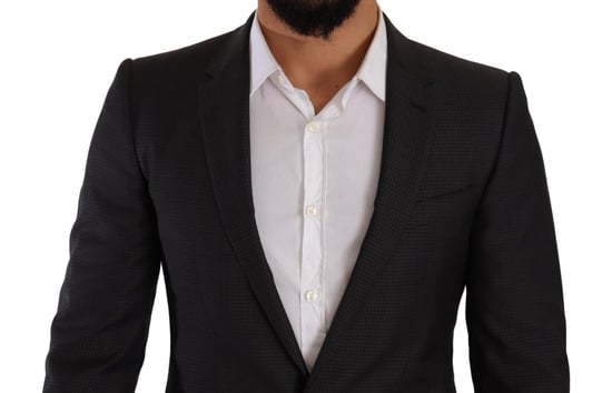 Dolce & Gabbana Herren Schwarzer MARTINI Einreiher 2-Teiler Anzug - Image 4