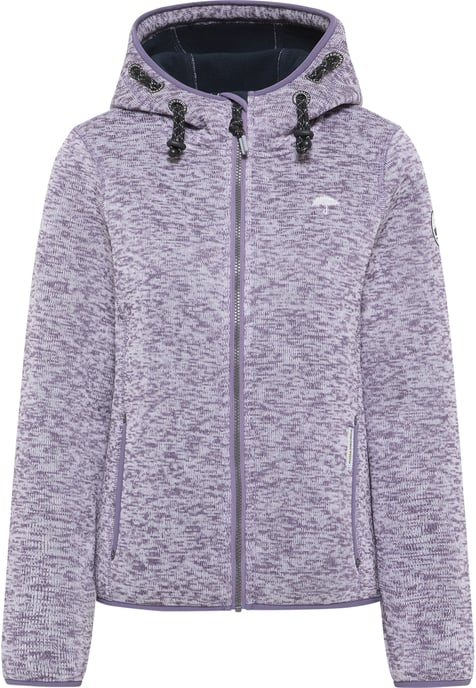 Schmuddelwedda Strickfleecejacke Damen Rauchlila Melange - Image 1