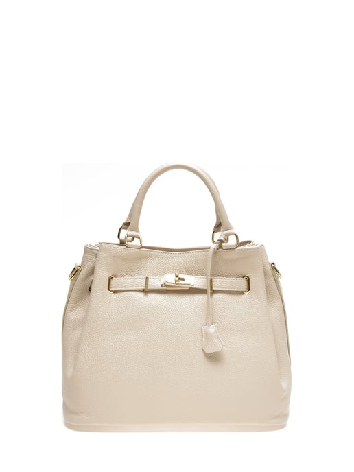 Anna Luchini SS22 AL 1762 Beige Leather Bag