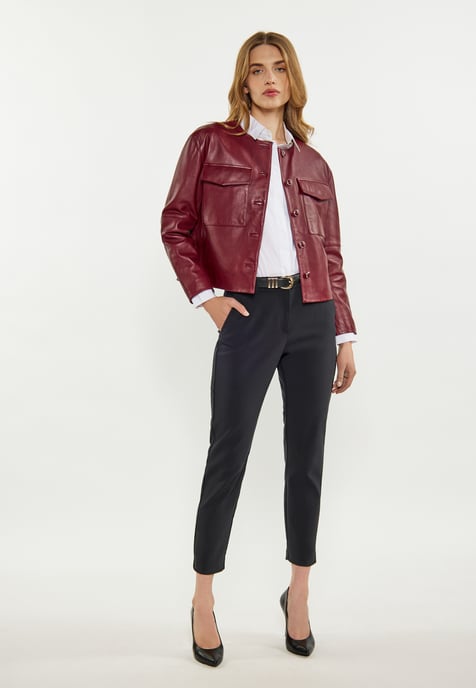 Dreimaster Jacke Damen weinrot - Image 2
