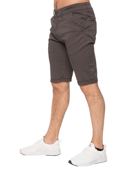 Enzo | Herren Slim Fit Stretch Chino Shorts - Grau - Image 2