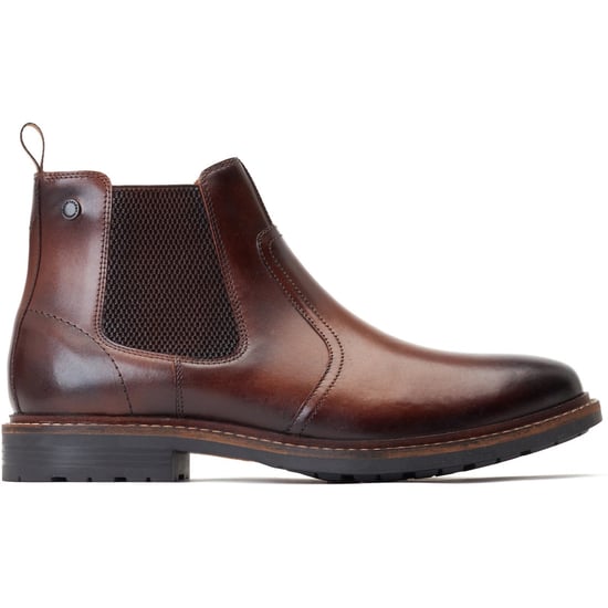 Base London Bloom Leder Herren Stiefel in verbranntem Braun - Image 5