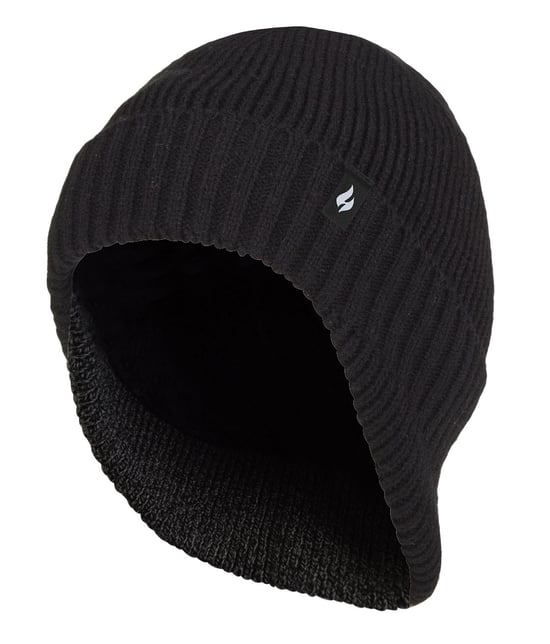 Wärmehalter - Thermische Acryl-Winter-Expeditionsmütze mit tiefem Ausschnitt für Männer - Schwarz - Image 1