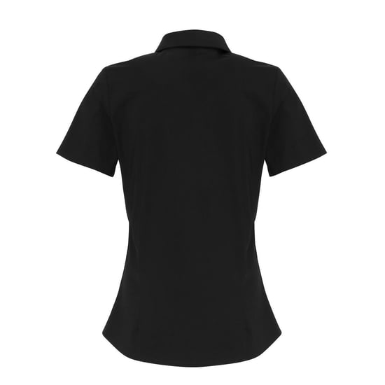 Premier Womens/Ladies Stretch Short-Sleeved Formal Shirt (Black)