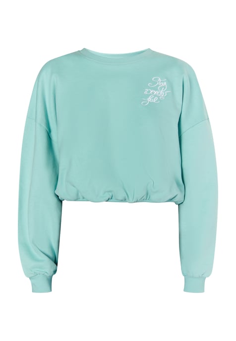 Mymo Sweatshirt kurz Damen Aqua - Image 1