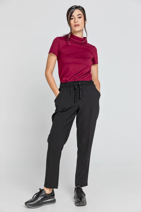 Schwarze Krepp-Hose von Conquista - Image 1