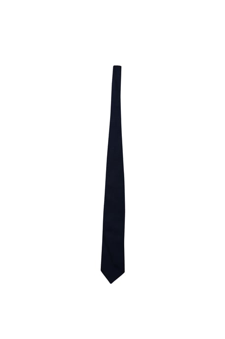 Maulbeerbaum-Fensterpaneel-Druck Krawatte aus marineblauem Seide - Image 1