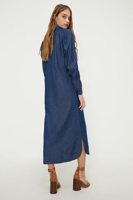 Denim Shirt Midi Dress