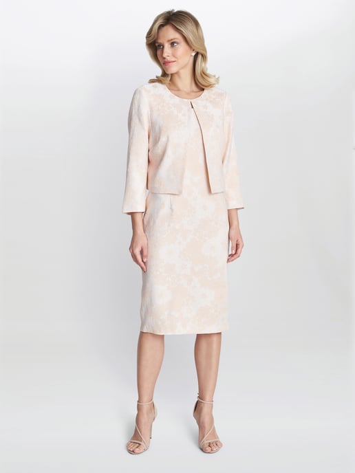 Lily Jacquard Shift Dress And Bolero
