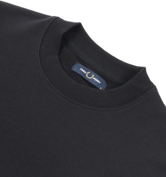 Sweat col rond Fred Perry Pour Homme en Noir - Image 3