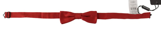 Dolce & Gabbana Rot 100% Seide Verstellbarer Hals Papillon Herrenfliege - Image 2