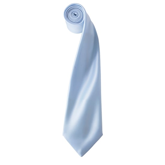 Premier Herrenkrawatte aus Satin (schmale Klinge) (hellblau) - Image 1