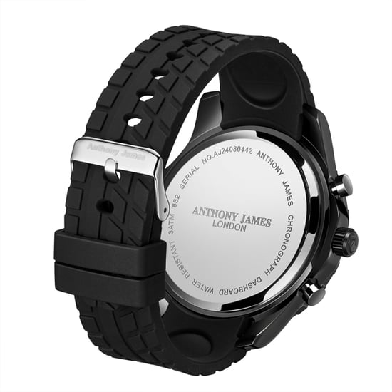 Hand Assembled Anthony James Limited Edition Chronograph Dashboard Black